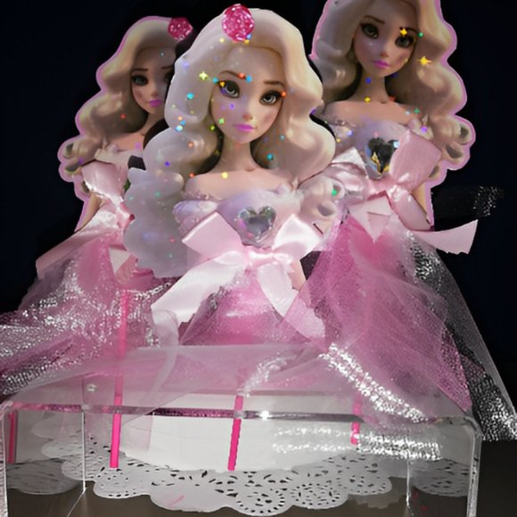 princess cuty , belle princess, cake topper , birthday funny party - Picture 1 of 4